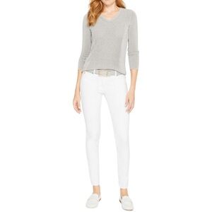 J. McLaughlin Donovan Sweater Royal Blue V-Neck Open Knit S Coastal Beach Resort